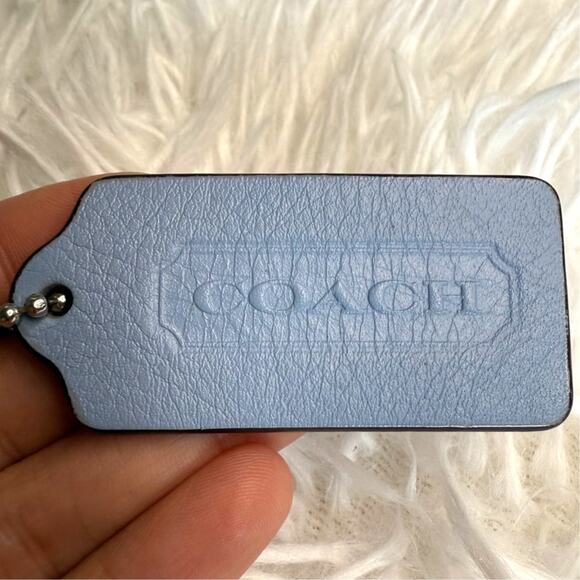 2” COACH Legacy Blue Fob Bag Charm Hang tag Hangtag - Picture 1 of 2